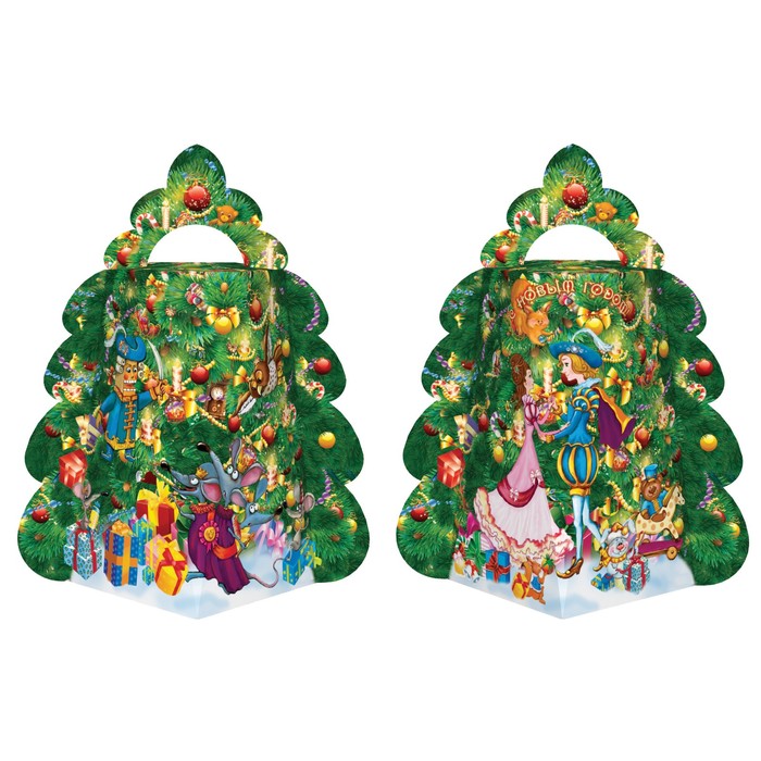 Подарочная коробка "Ёлка малая "Щелкунчик", 19,5 х 14 х 25 см