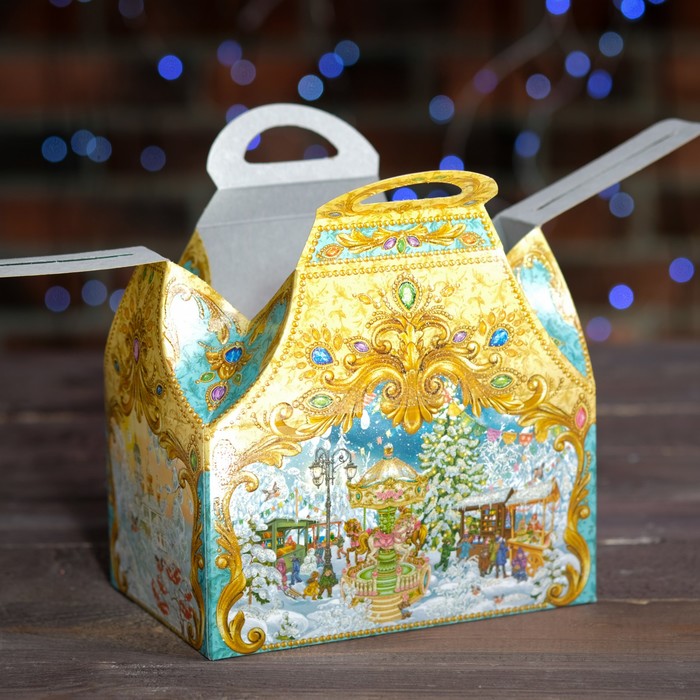 Подарочная коробка "Ретро Карусель", 18,5 x 12,5 x 19 см