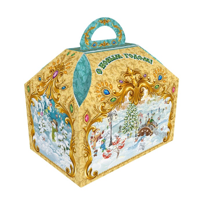 Подарочная коробка "Ретро Карусель", 18,5 x 12,5 x 19 см