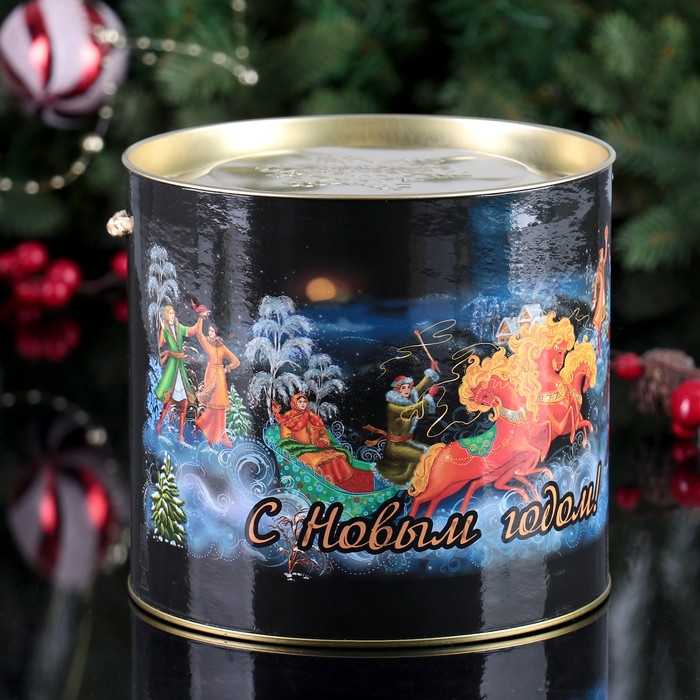 Подарочная коробка, тубус "Огненная" 16,2х14 см