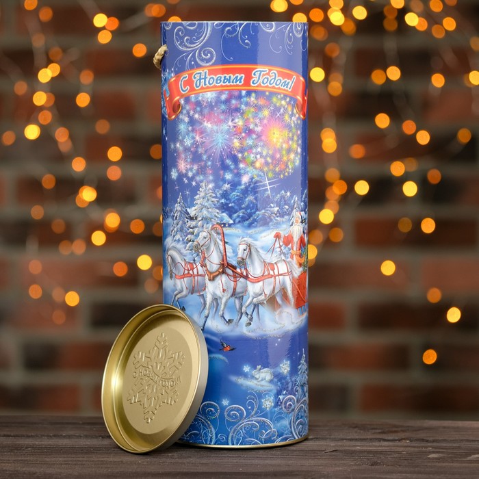 Подарочная коробка, тубус "Русская" 12х34.5 см