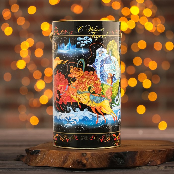 Подарочная коробка, тубус "Сугробы" 12 х 22 см