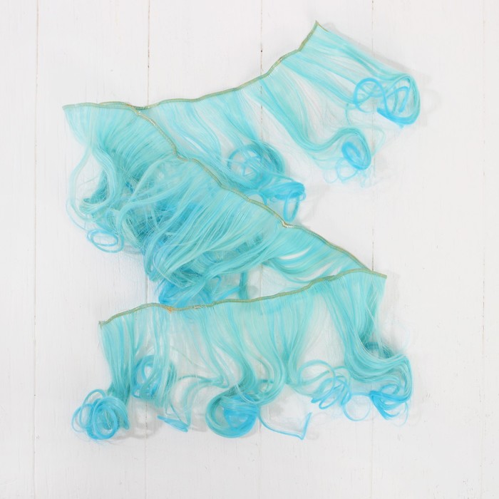 Волосы - тресс для кукол "Завитки" длина волос 15 см, ширина 100 см, №LSA041