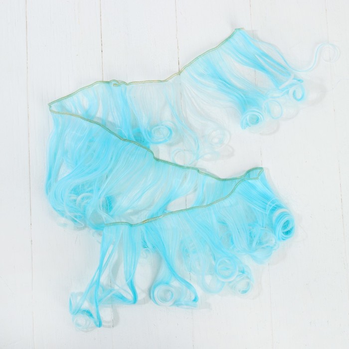 Волосы - тресс для кукол "Завитки" длина волос 15 см, ширина 100 см, №LSA006