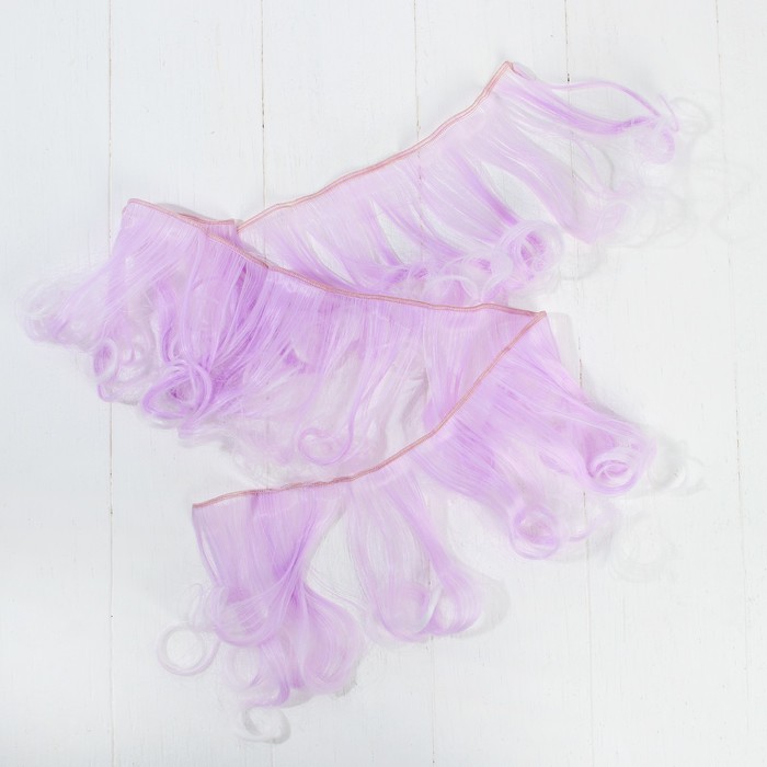 Волосы - тресс для кукол "Завитки" длина волос 15 см, ширина 100 см, №LSA026