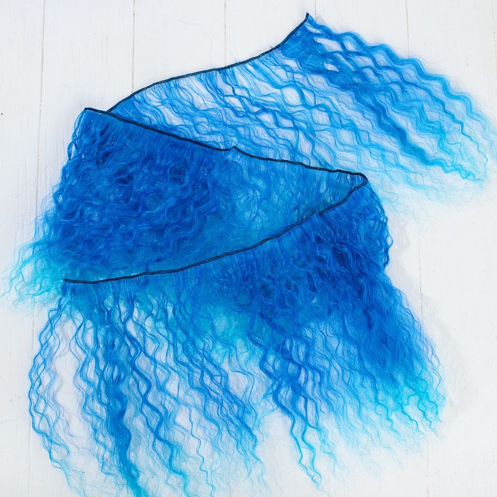 Волосы - тресс для кукол "Волны" длина волос 25 см, ширина 100 см, №LSA039