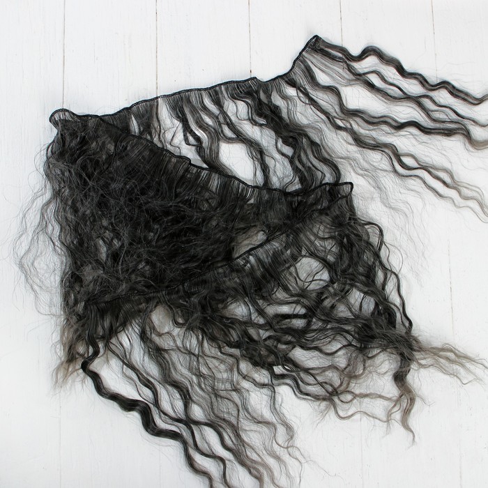 Волосы - тресс для кукол "Волны" длина волос 25 см, ширина 100 см, №LSA063