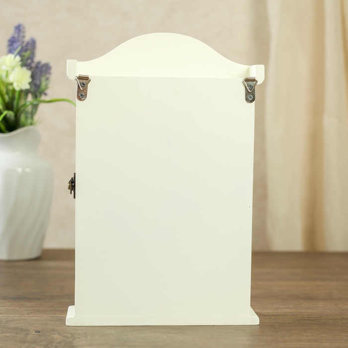 Ключница дерево 6 крючков "Лаванда" 30х18х5,5 см