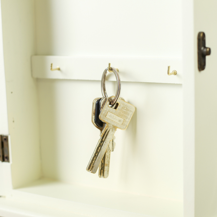 Ключница дерево 6 крючков "Лаванда" 30х18х5,5 см