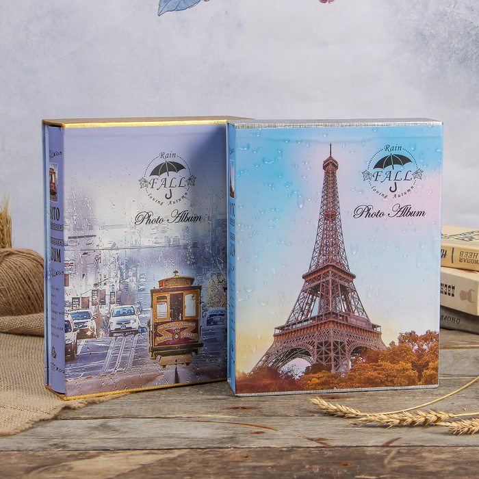 Фотоальбом магнитный 20 листов "Европа" в коробке МИКС 26,5х20,5х5,5 см