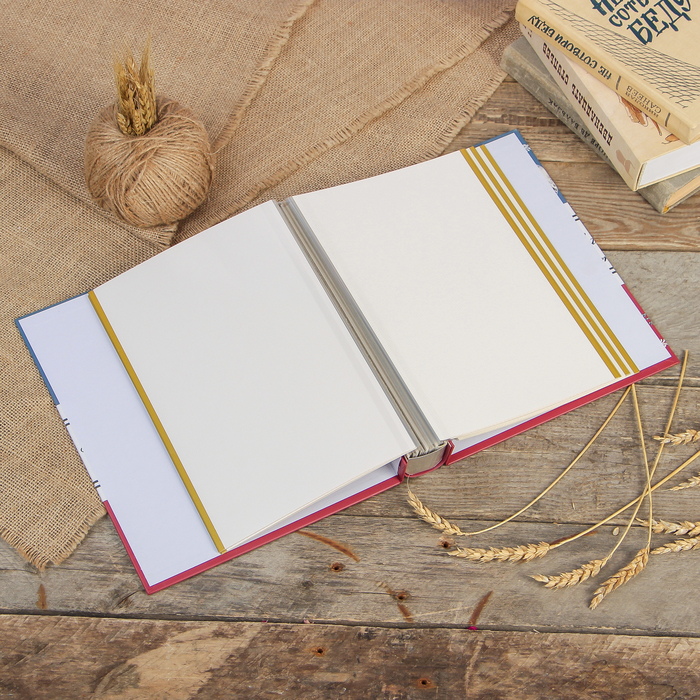 Фотоальбом магнитный 20 листов "Башня" с серебром, в коробке МИКС 29,3х23,5х5,7 см