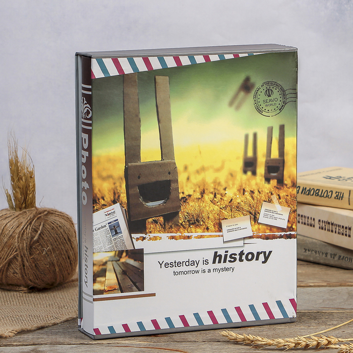 Фотоальбом магнитный 20 листов "Ретро" в коробке МИКС 29,5х23х5,5 см