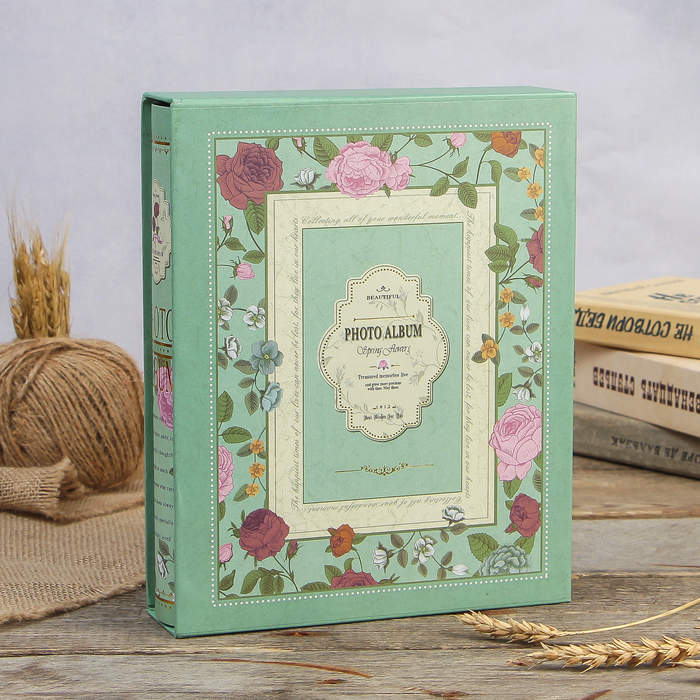 Фотоальбом магнитный 20 листов &quot;Цветочная рамка&quot; в коробке МИКС 26х20,5х5 см