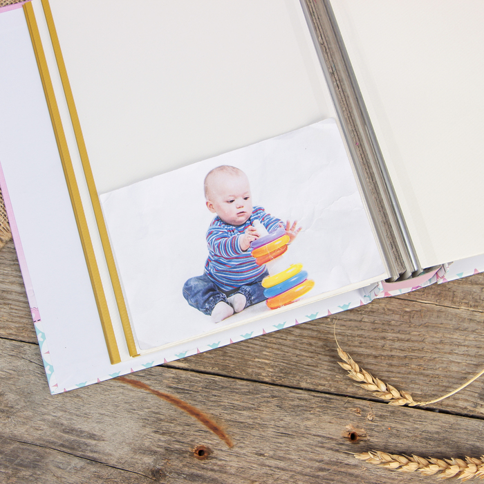 Фотоальбом магнитный 20 листов "Единорог в цветах" в коробке МИКС 26х20,5х5 см