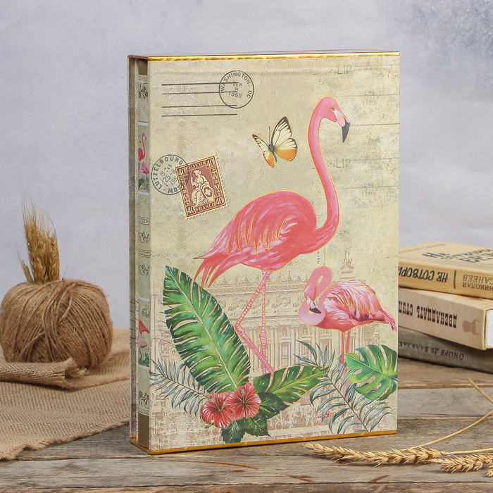 Фотоальбом магнитный 20 листов "Фламинго" в коробке МИКС 33,5х23,5х5,5 см
