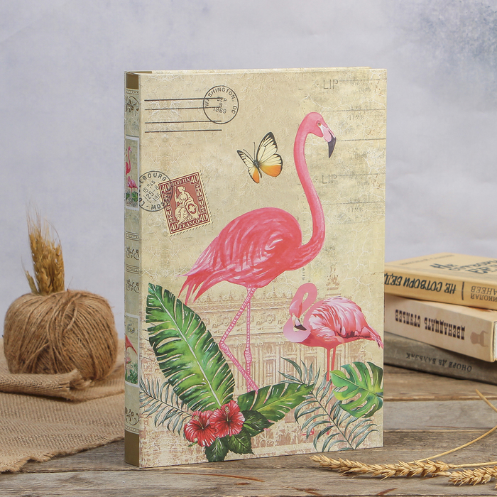 Фотоальбом магнитный 20 листов "Фламинго" в коробке МИКС 33,5х23,5х5,5 см
