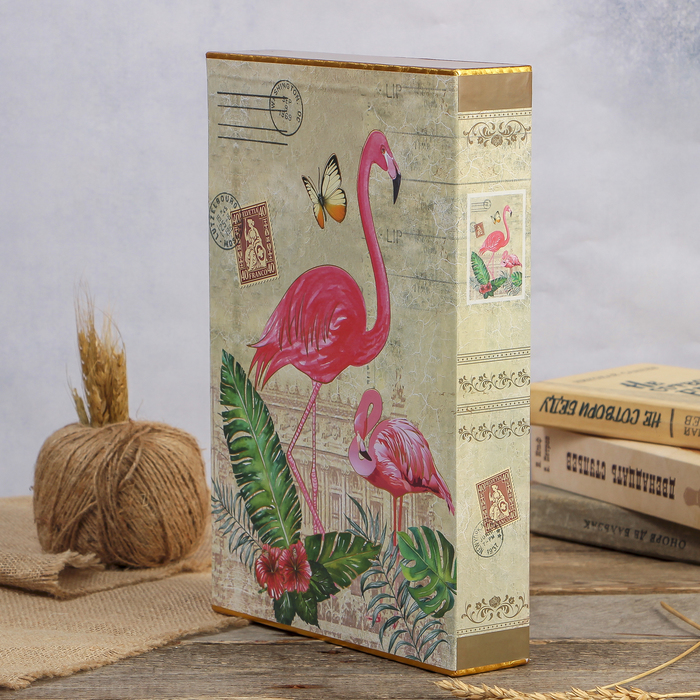 Фотоальбом магнитный 20 листов "Фламинго" в коробке МИКС 33,5х23,5х5,5 см