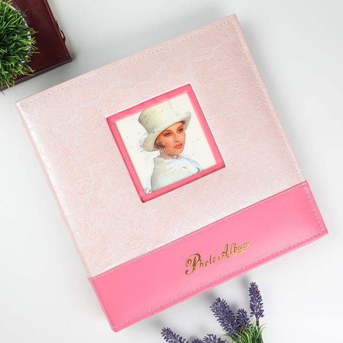 Фотоальбом магнитный 20 листов "Кремовые розы" кожзам в коробке 33,5х32х5,5 см