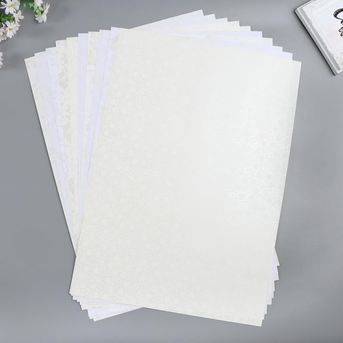 Бумага 1-сторонняя с тиснением "Серебро" набор 50листов,плотность 80 гр 49,5х34,5 см