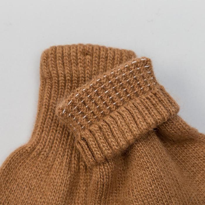 Перчатки мужские из шерсти "Верблюд" 04120 цвет рыжий, р-р 20-24