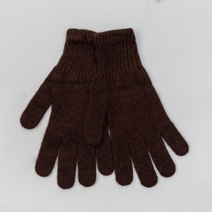 Перчатки мужские из шерсти «Як», цвет шоколадный, размер 20-24