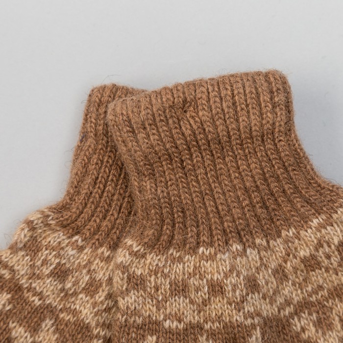 Перчатки женские из шерсти "Верблюд" 04125 цвет рыжий, р-р 17-19