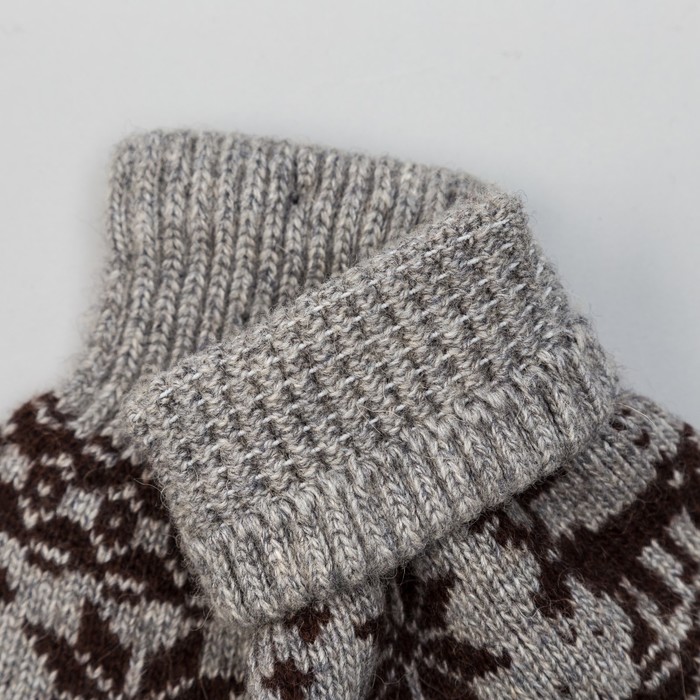 Перчатки женские из шерсти "Як" 04127 цвет серый, р-р 17-19