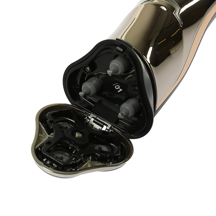 Электробритва Atlanta ATH-6604, роторная, 3 головки, триммер, серая