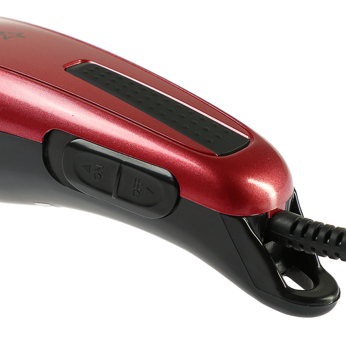 Машинка для стрижки Atlanta ATH-6892, 10 Вт, 4 насадки, красная