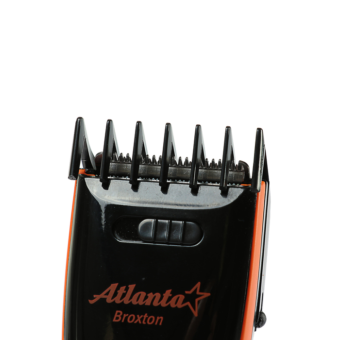 Машинка для стрижки Atlanta ATH-6902, АКБ, регулировка длины, оранжево/черная