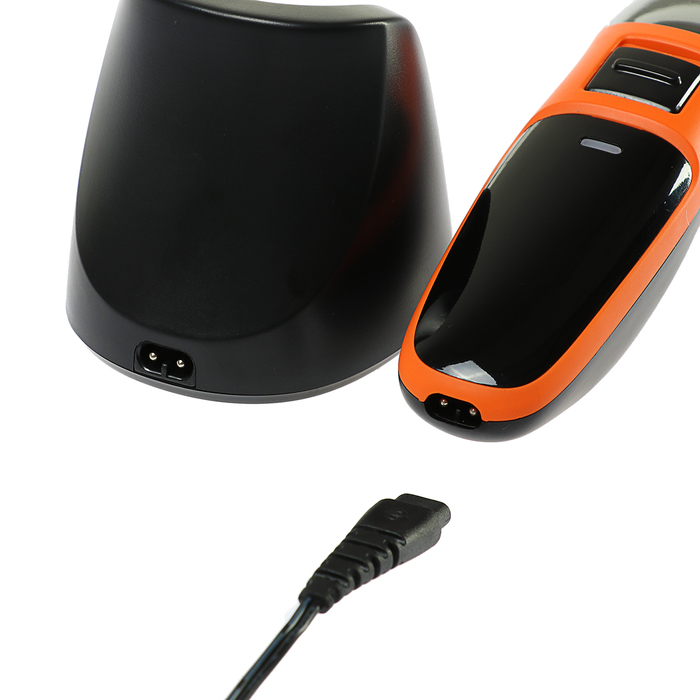 Машинка для стрижки Atlanta ATH-6902, АКБ, регулировка длины, оранжево/черная