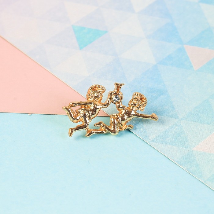 Брошь металлическая гороскоп "Близнецы"