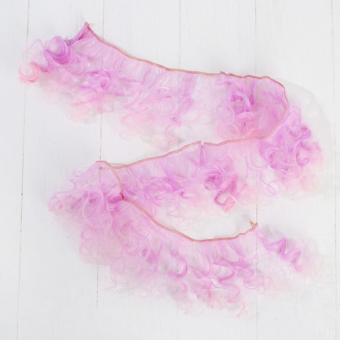 Волосы - тресс для кукол "Кудри" длина волос 15 см, ширина 100 см, №LSA024