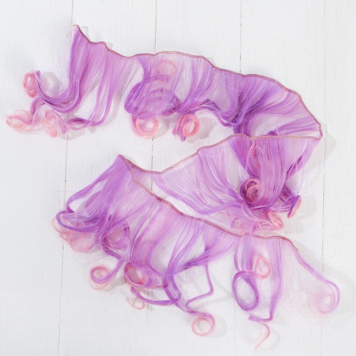 Волосы - тресс для кукол "Завитки" длина волос 15 см, ширина 100 см, №LSA027