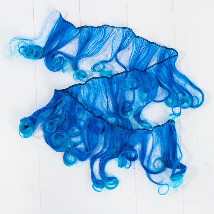 Волосы - тресс для кукол "Завитки" длина волос 15 см, ширина 100 см, №LSA039