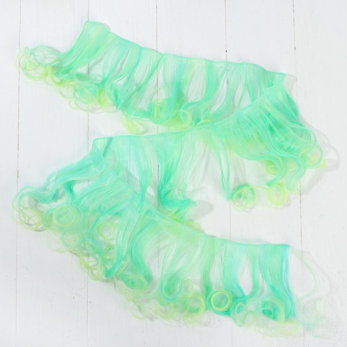 Волосы - тресс для кукол "Завитки" длина волос 15 см, ширина 100 см, №LSA049