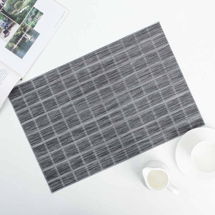 Салфетка кухонная "Квадраты" 45х30 см, коричневый 1560923