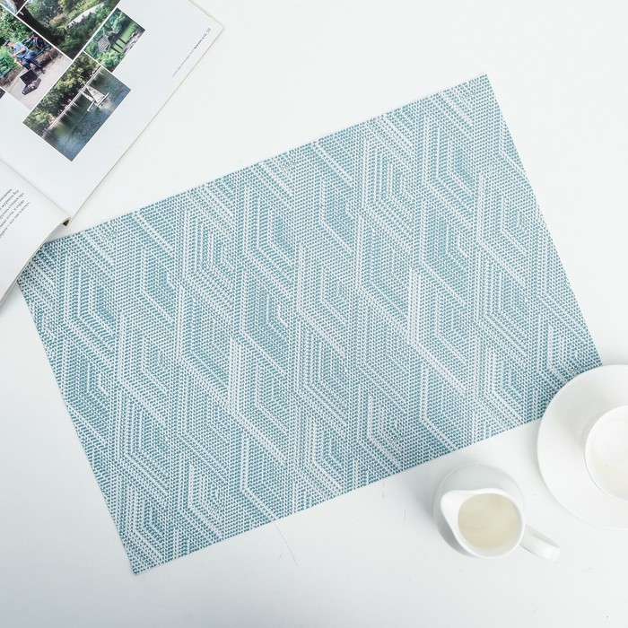 Салфетка кухонная "Кольчуга" 46х30 см, цвет голубой