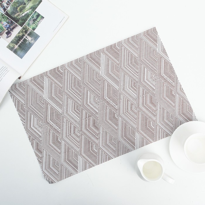 Салфетка кухонная "Кольчуга" 46х30 см, цвет серый