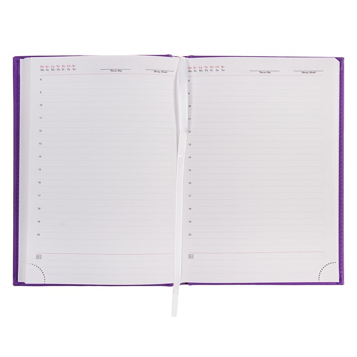 Ежедневник недатированный А5, 320 страниц, Вивелла, фиолетовый