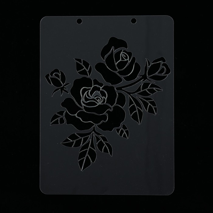 Трафарет пластик "Розы 3" 12,5 х17 см