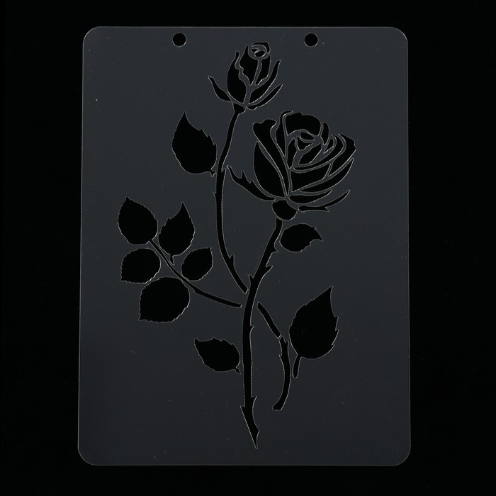 Трафарет пластик "Розы 1" 12,5 х17 см