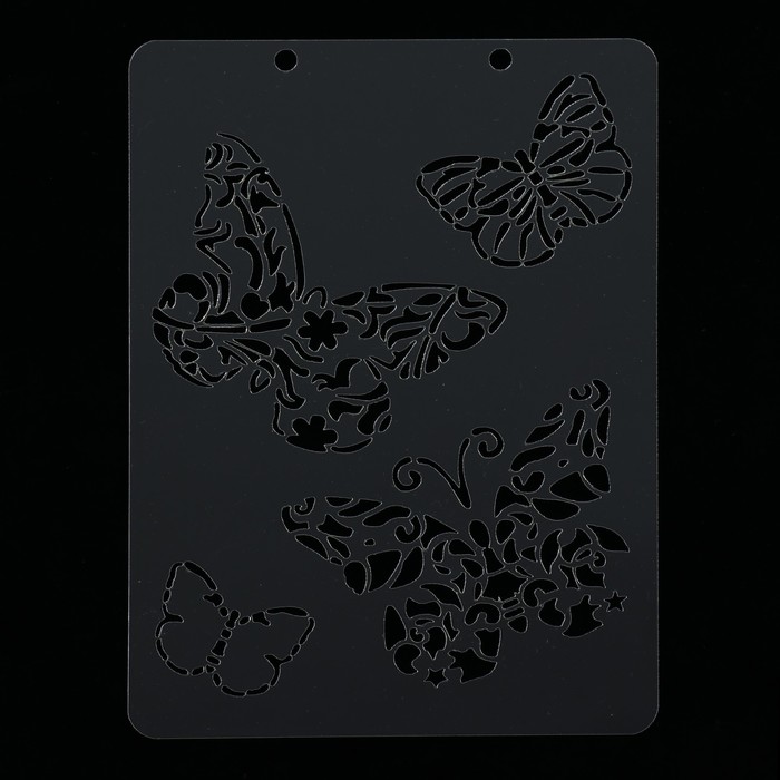 Трафарет пластик "Бабочки 4" 12,5 х17 см