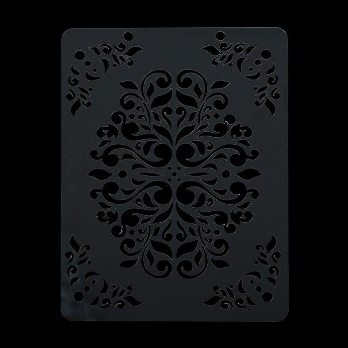 Трафарет пластик "Ажурная плиточка" 12,5 х17см