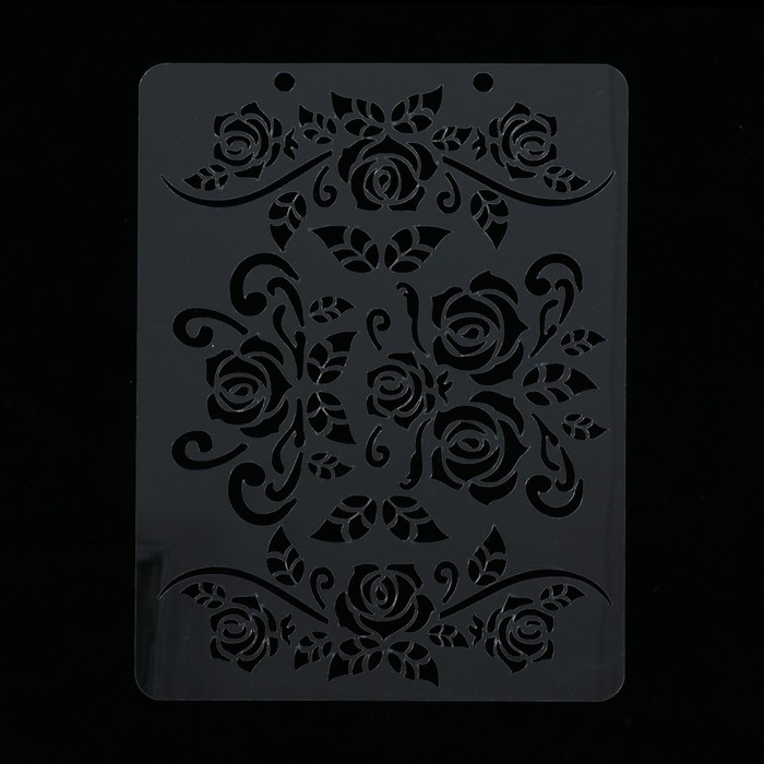 Трафарет пластик "Готические розы" 12,5 х17см