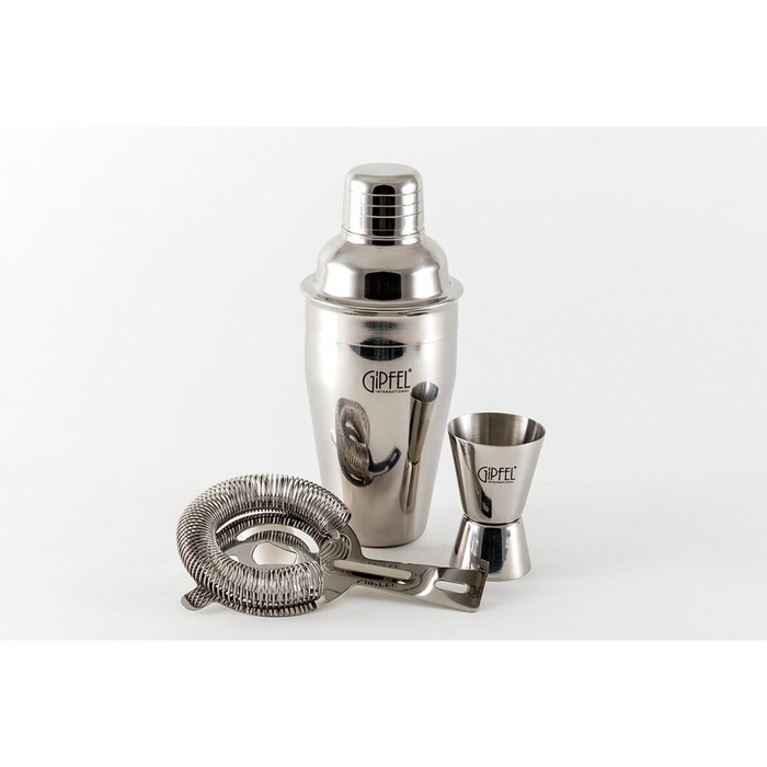 Набор бармена Gipfel: шейкер (350 мл), стрейнер, джиггер