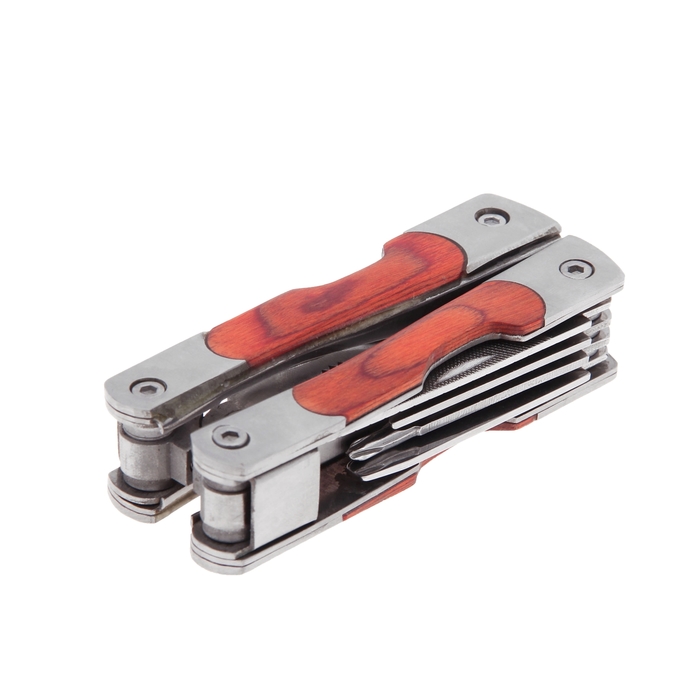 Инструмент многофункциональный 10в1, в чехле, рукоять дерево