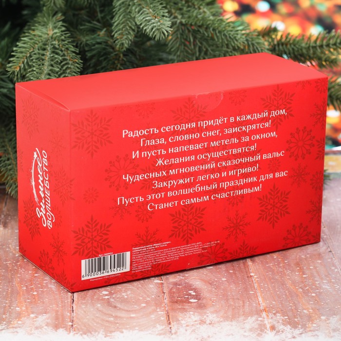 Набор снежный шар и свеча "Мишка с севера"