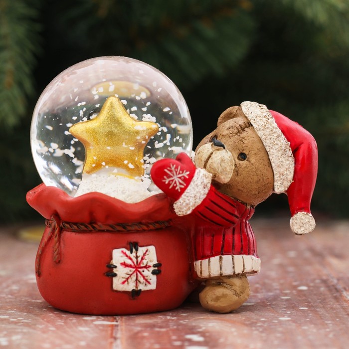 Набор снежный шар и свеча "Пусть всё сбудется"