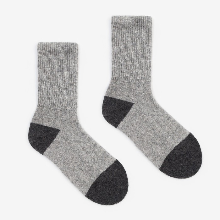 Носки женские из шерсти яка 01103 цвет серый, р-р 25 (37-39)